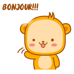 Gifs animés bonjour singe